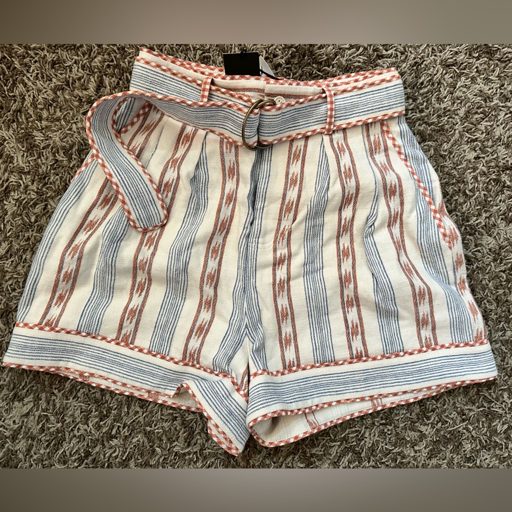 Hunter Bell Red and Blue Tyler Shorts. size 2. NWT